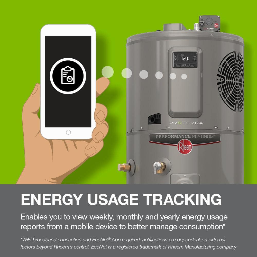 Rheem ProTerra 40 Gal. Smart Hybrid Heat Pump Water Heater with Leak Detection & Auto Shutoff - Image 9