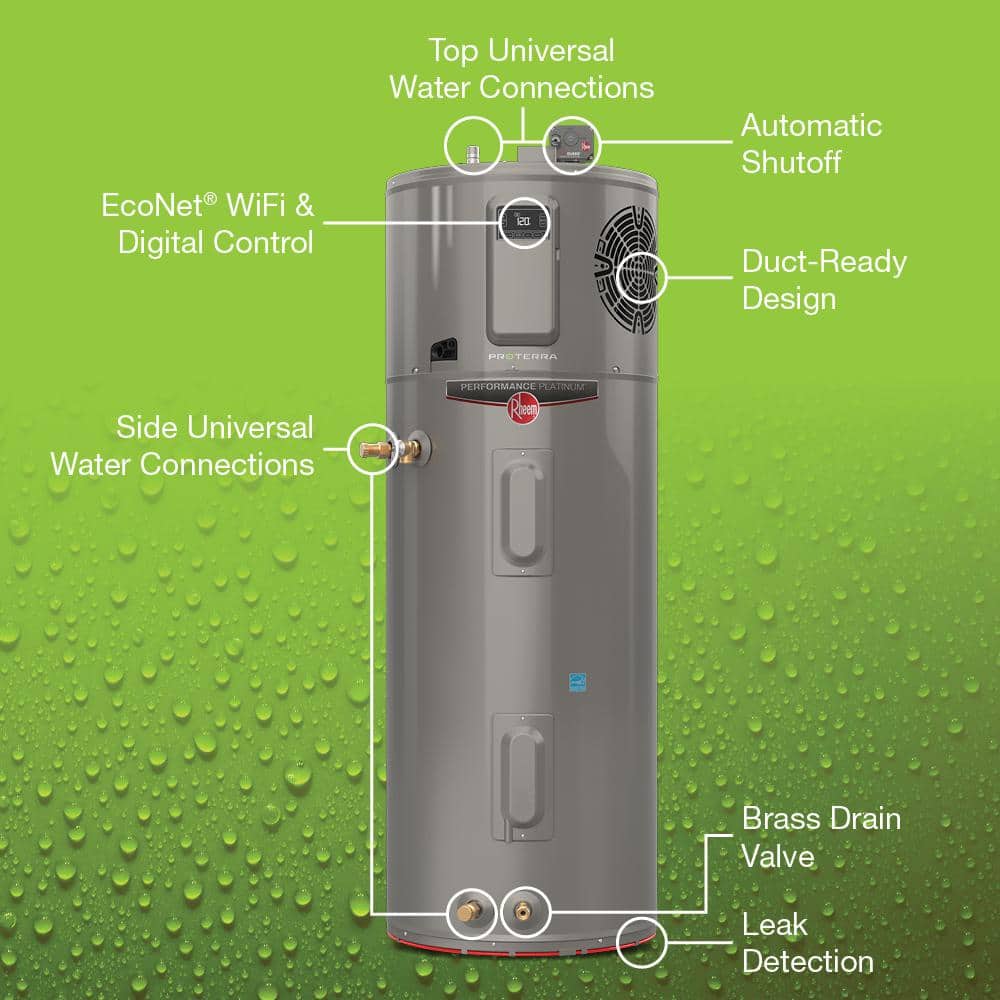Rheem ProTerra 65 Gal Smart Hybrid Heat Pump Water Heater w/ Leak Detection & Wi-Fi - Image 6