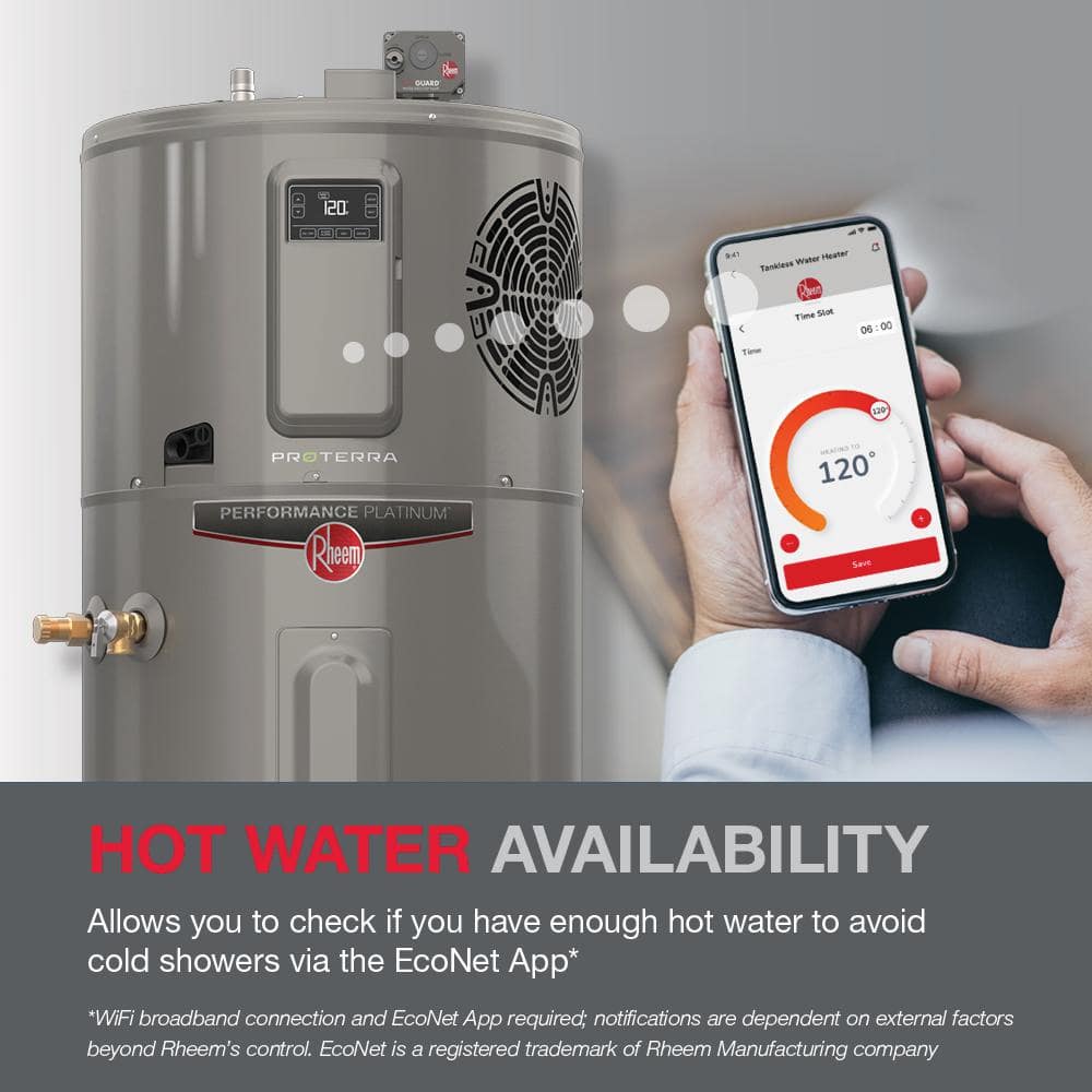 Rheem ProTerra 80 Gal. Smart Hybrid Heat Pump Water Heater with Leak Detection & 10-Year Warranty - Image 8