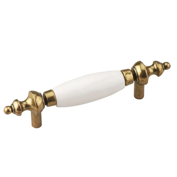 Richelieu 3-in Center to Center White and Antique English Arch Handle Drawer Pull