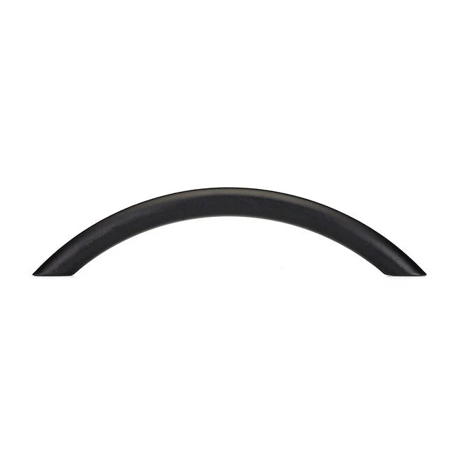 Richelieu Arverne 3-3/4-in (96mm) Center to Center Matte Black Arch Handle Drawer Pull - Image 3