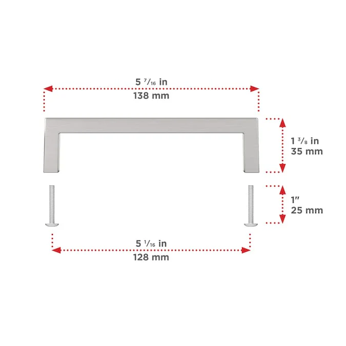 Richelieu Lambton (128mm) Center to Center Rectangular Handle Drawer Pull - Image 5