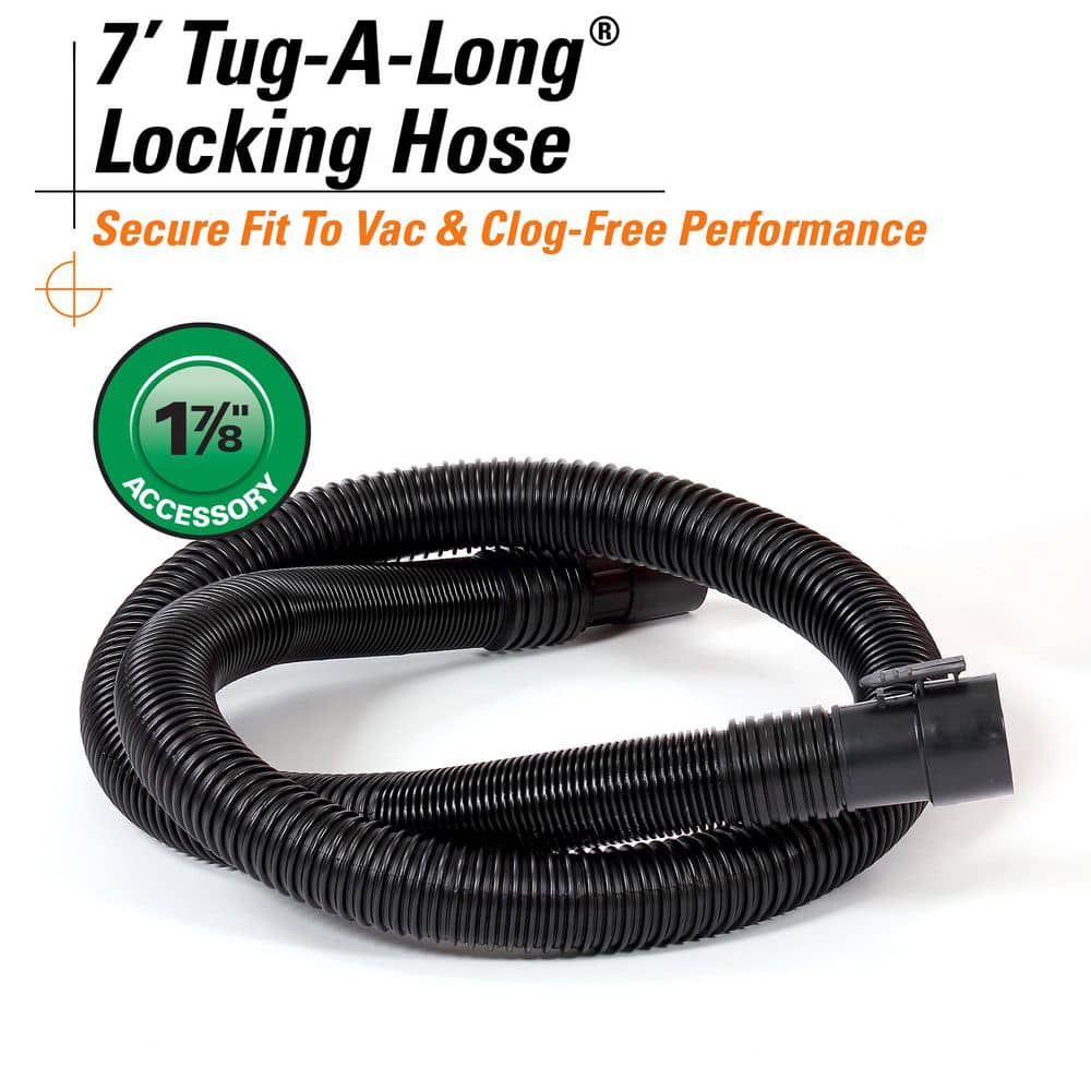 RIDGID 1-7/8 in. x 7 ft. Tug-A-Long Dual-Flex Locking Vacuum Hose with Adapter for Wet/Dry Shop Vacuums - Image 3