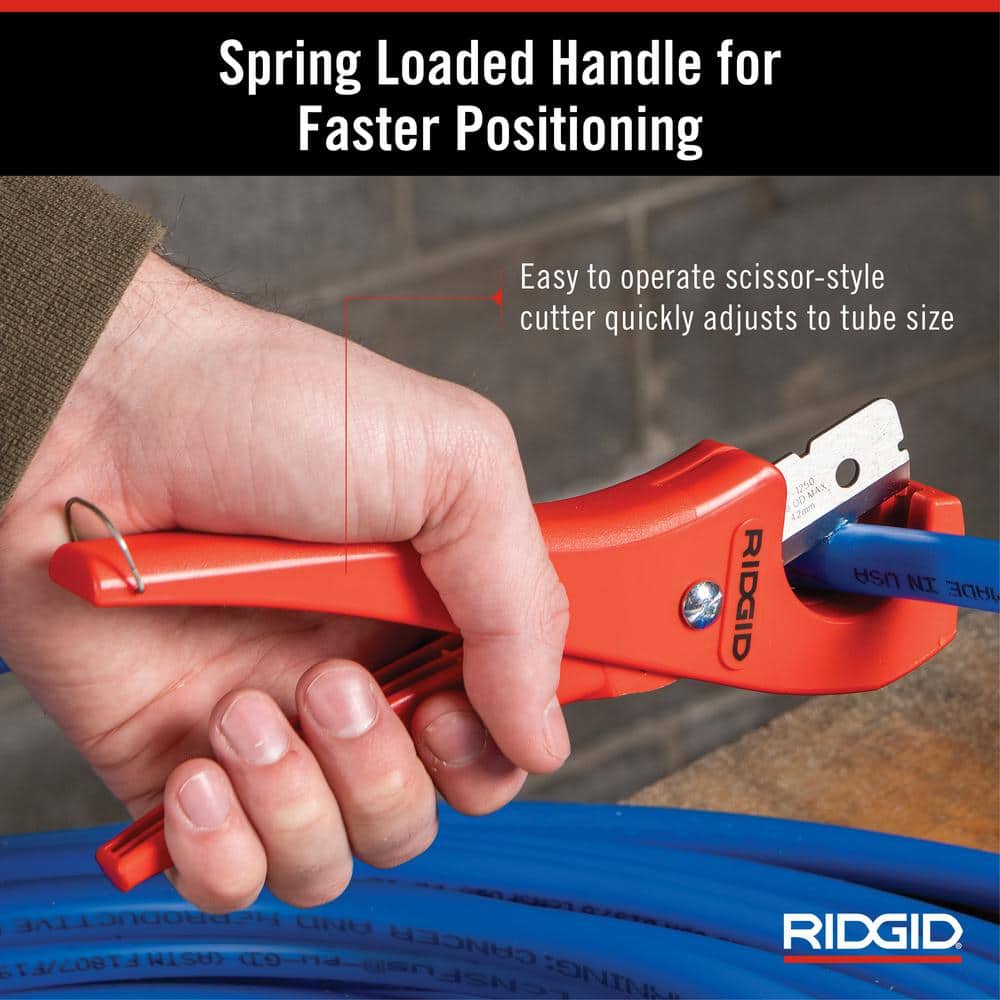 RIDGID 1/8 in. to 1-5/8 in. PC-1250 Single-Stroke Plastic Pipe & Tubing Cutter - Image 4