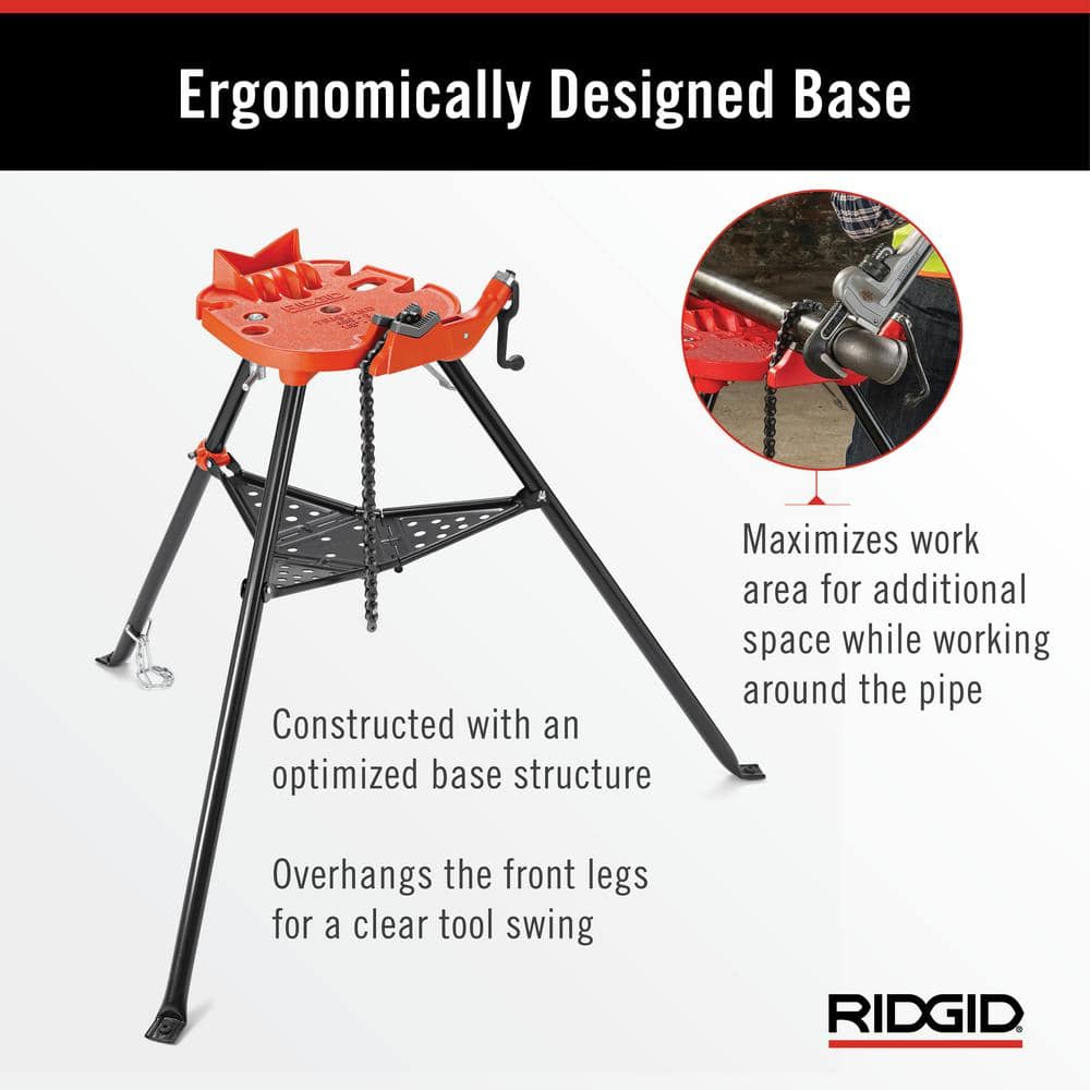 RIDGID 1/8 in. to 6 in. Model 460-6 Portable TriStand Chain Vise - Image 5