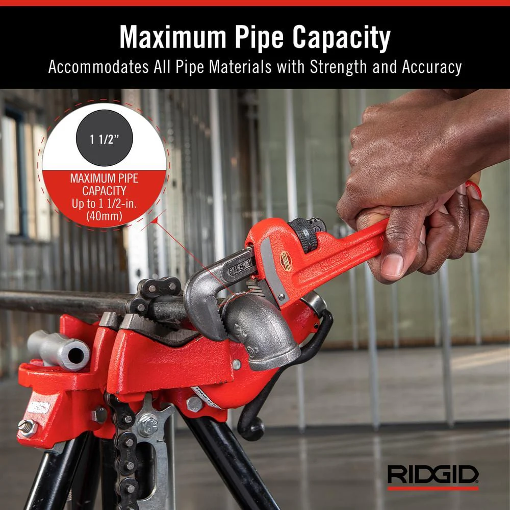 RIDGID 10 in. Heavy-Duty Straight Pipe Wrench, 1-1/2 in. Capacity - Image 3