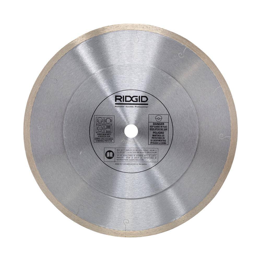 RIDGID 10 in. Reinforced Hub Tile Diamond Blade, 5/8 in. Arbor - Image 2
