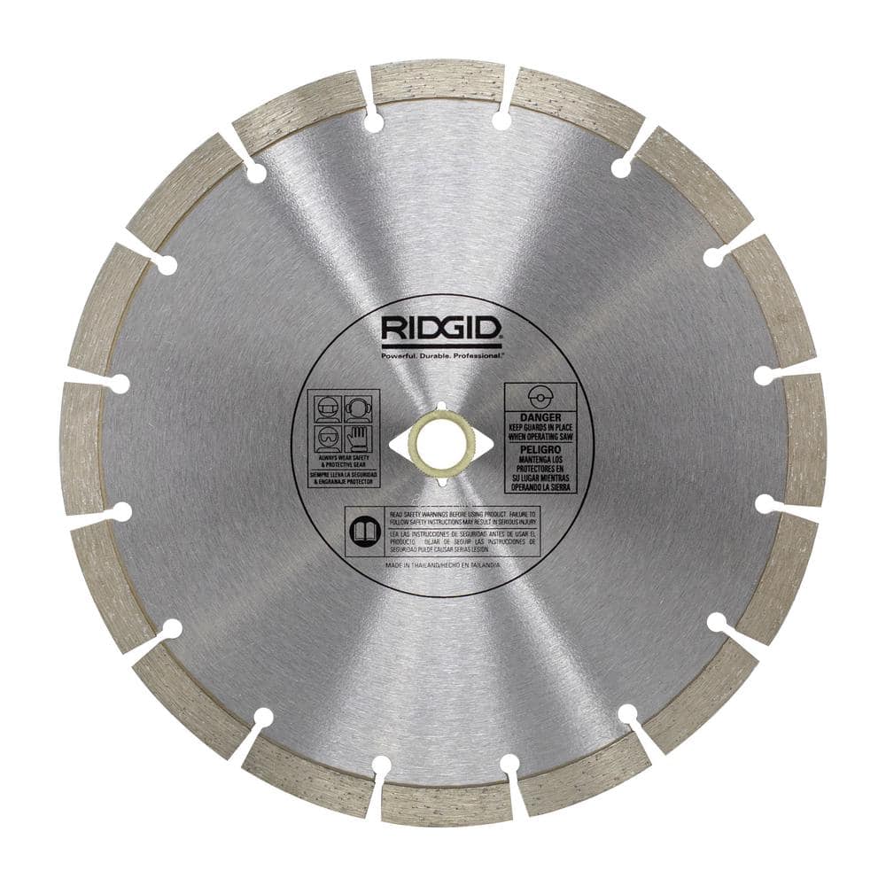 RIDGID 10 in. Segmented Diamond Masonry Blade, DM 7/8 in. – 5/8 in. Arbor - Image 2