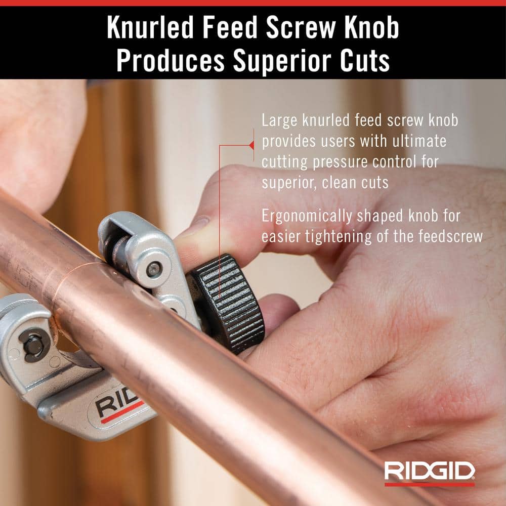 RIDGID #101 Close Quarters Tubing Cutter, 1/4 in. to 1-1/8 in. Capacity - Image 7