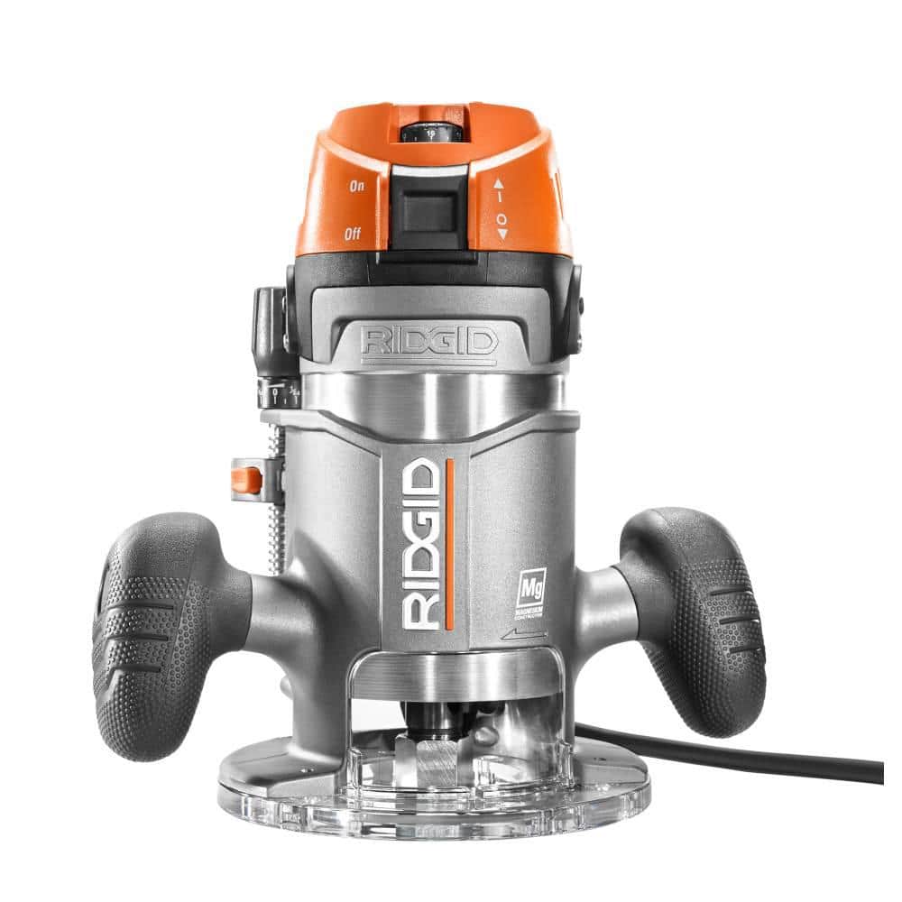 RIDGID 11 Amp 2 HP 1/2 in. Heavy-Duty Fixed and Plunge Base Corded Router - Image 5