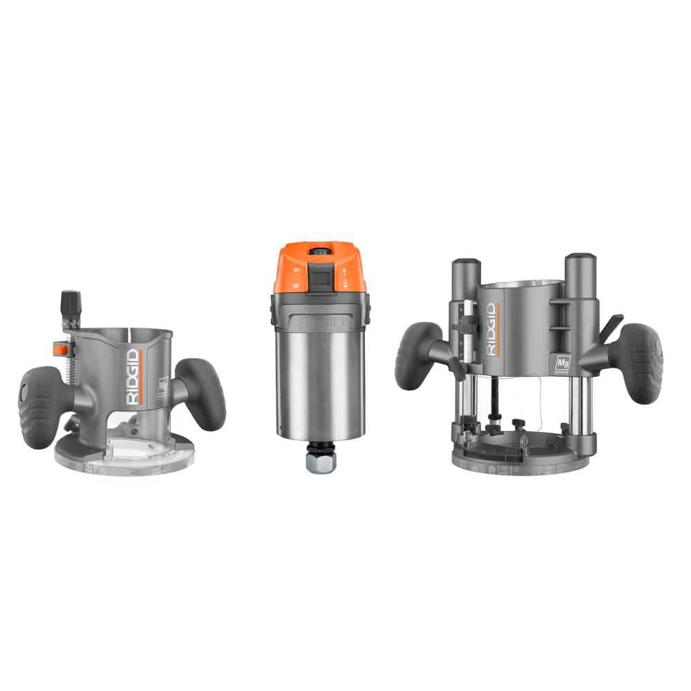 RIDGID 11 Amp 2 HP 1/2 in. Heavy-Duty Fixed and Plunge Base Corded Router - Image 8