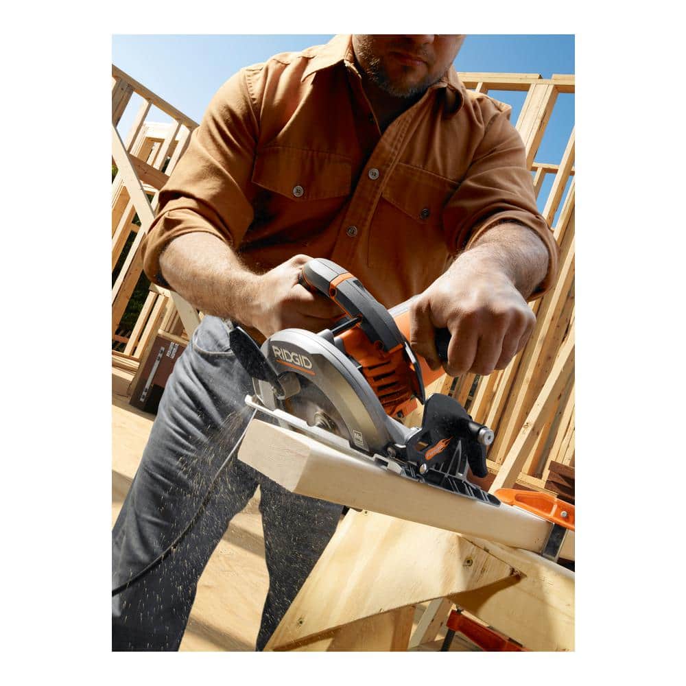 RIDGID 12 Amp Corded 6-1/2 in. Magnesium Compact Framing Circular Saw (R3204) - Image 4