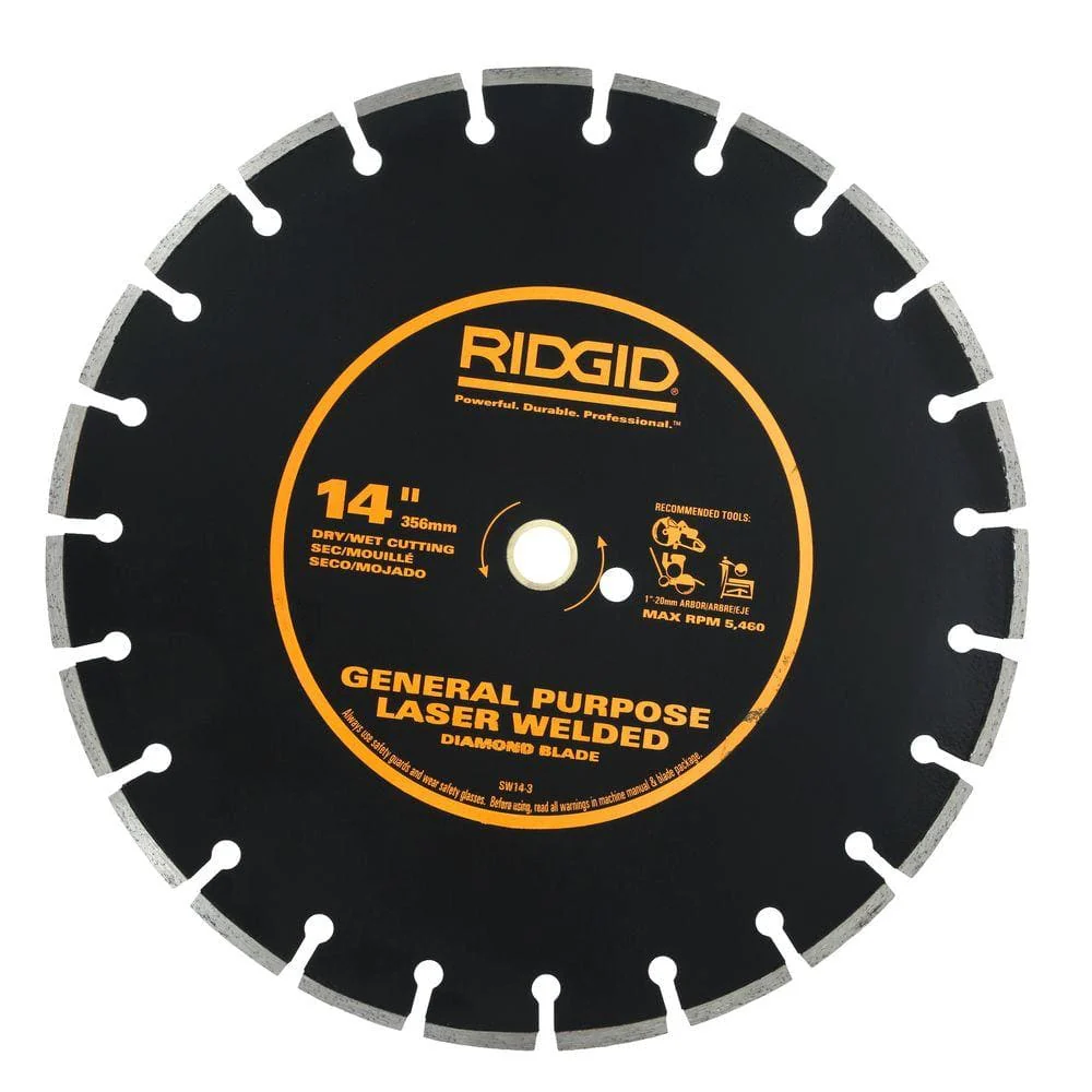 RIDGID 14 in. Diamond Blade (3-Pack) - Image 2