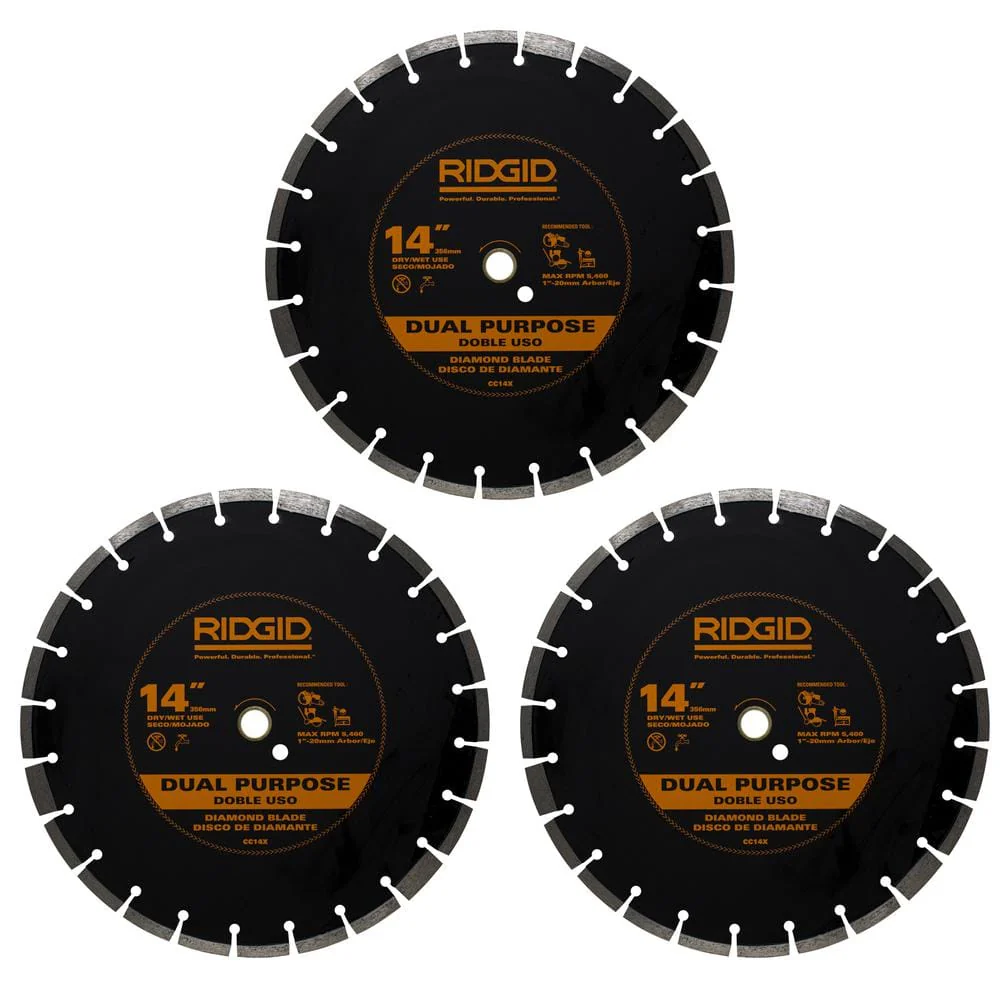 RIDGID 14 in. Diamond Blade (3-Pack) - Image 5