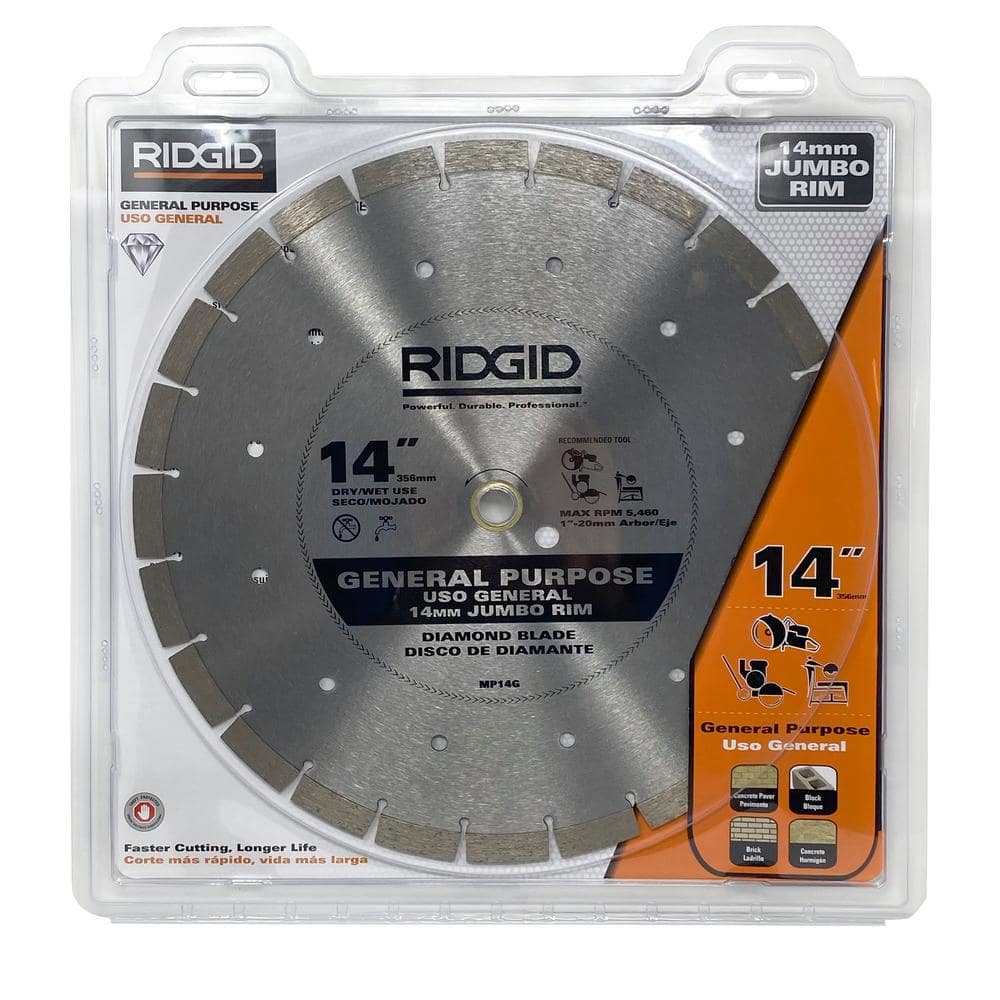 RIDGID 14 in. Segmented High-Rim Diamond Blade - Image 3