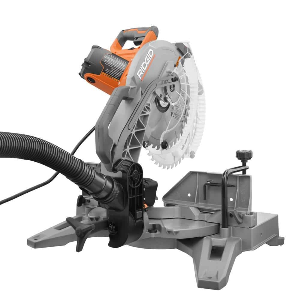 RIDGID 15 Amp Corded 12 in. Dual Bevel Miter Saw with LED + Universal Mobile Miter Saw Stand with Mounting Braces - Image 5