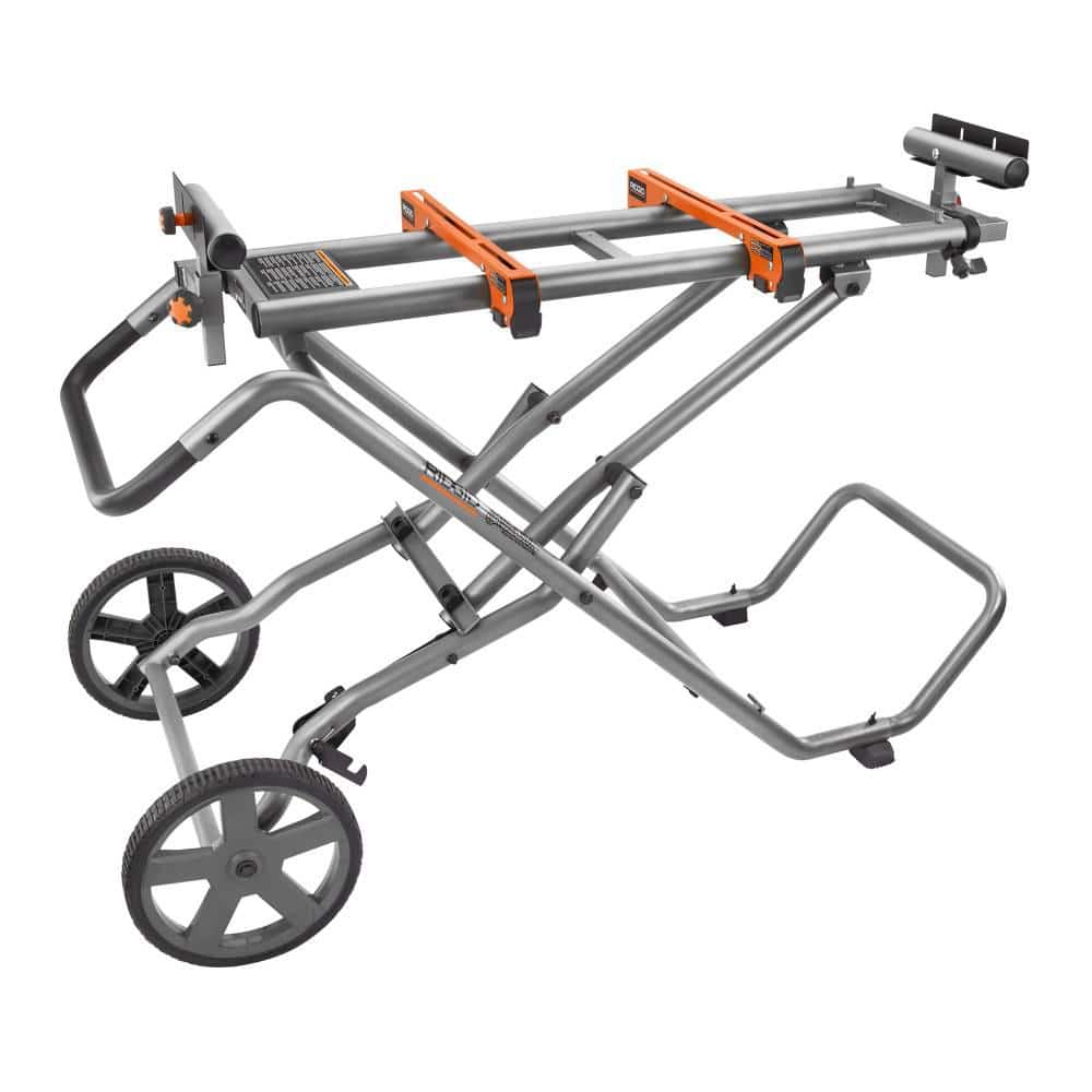 RIDGID 15 Amp Corded 12 in. Dual Bevel Miter Saw with LED + Universal Mobile Miter Saw Stand with Mounting Braces - Image 6