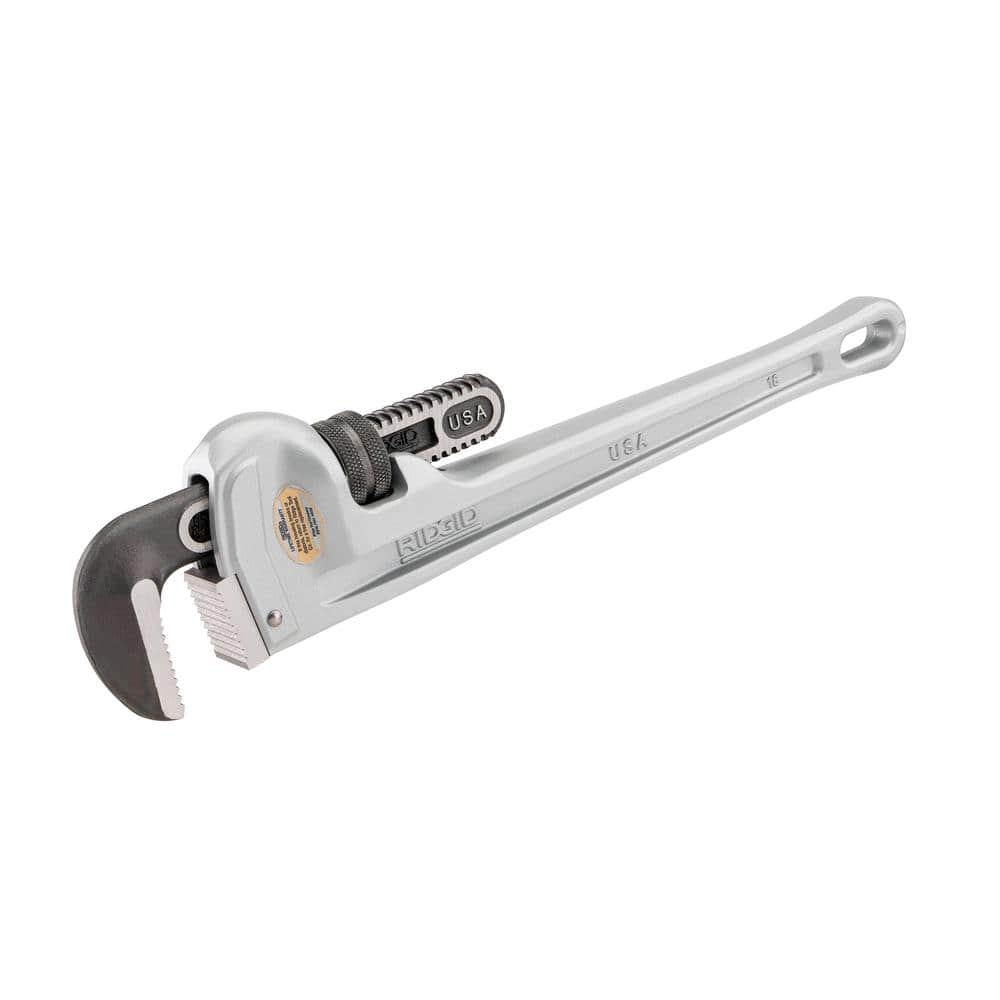 RIDGID 18 in. Aluminum Straight Pipe Wrench, 2-1/2 in. Capacity