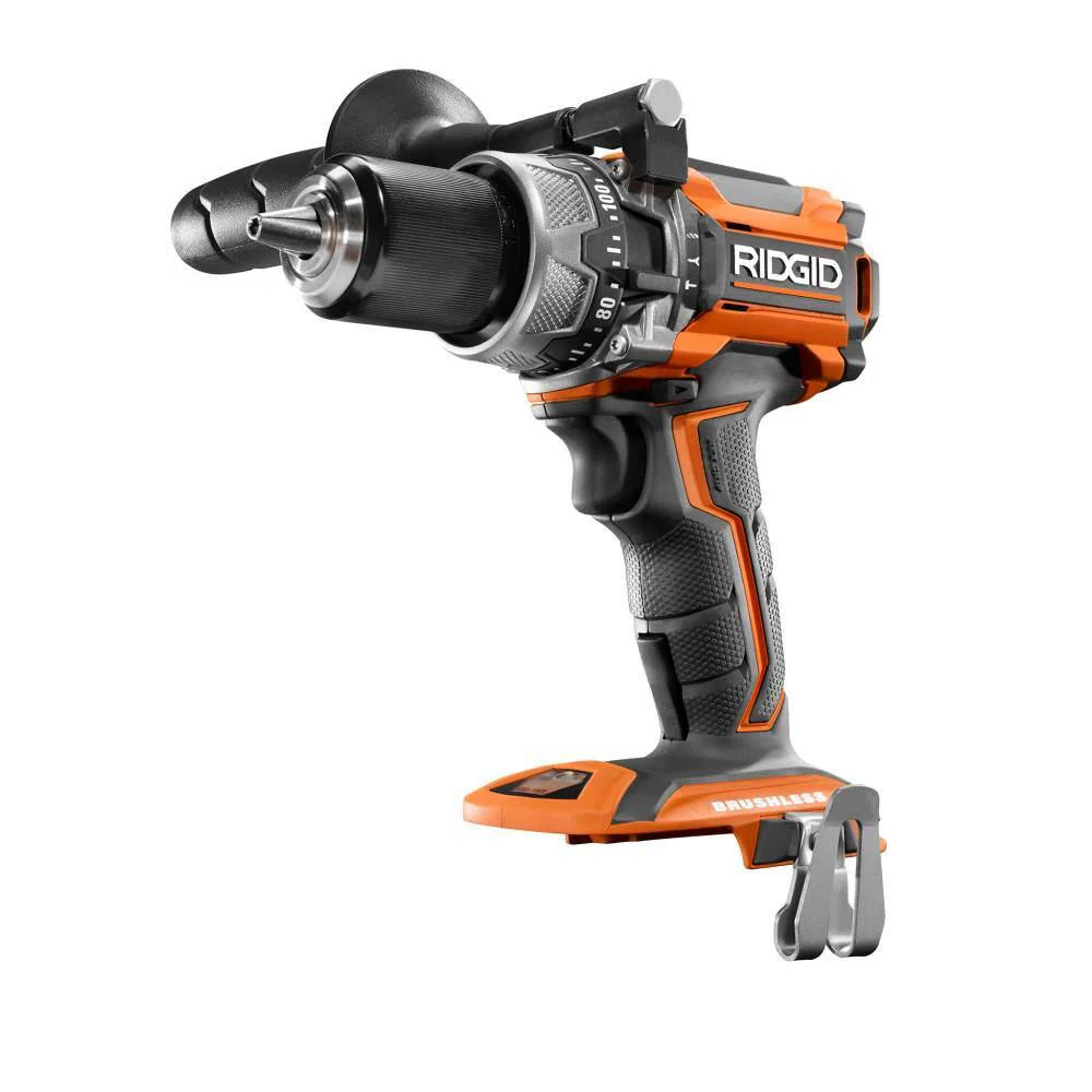 RIDGID 18-Volt Lithium-Ion Cordless Brushless 1/2 in. Compact Hammer Drill Kit with (2) 2.0 Ah Batteries, Charger and Bag - Image 7
