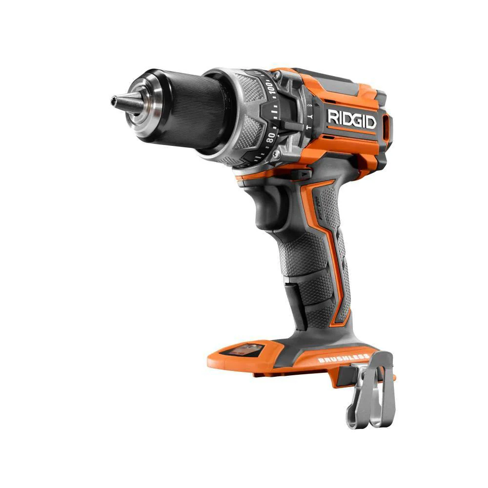 RIDGID 18-Volt Lithium-Ion Cordless Brushless 1/2 in. Compact Hammer Drill Kit with (2) 2.0 Ah Batteries, Charger and Bag - Image 8