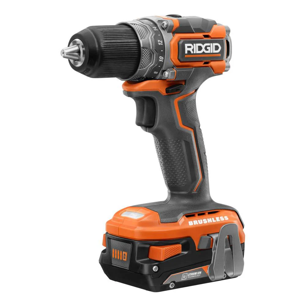 RIDGID 18-Volt SubCompact Brushless Drill/Driver Kit with 3 in. Multi-Material Saw, (2) 2.0 Ah Batteries, Charger and Bag - Image 4