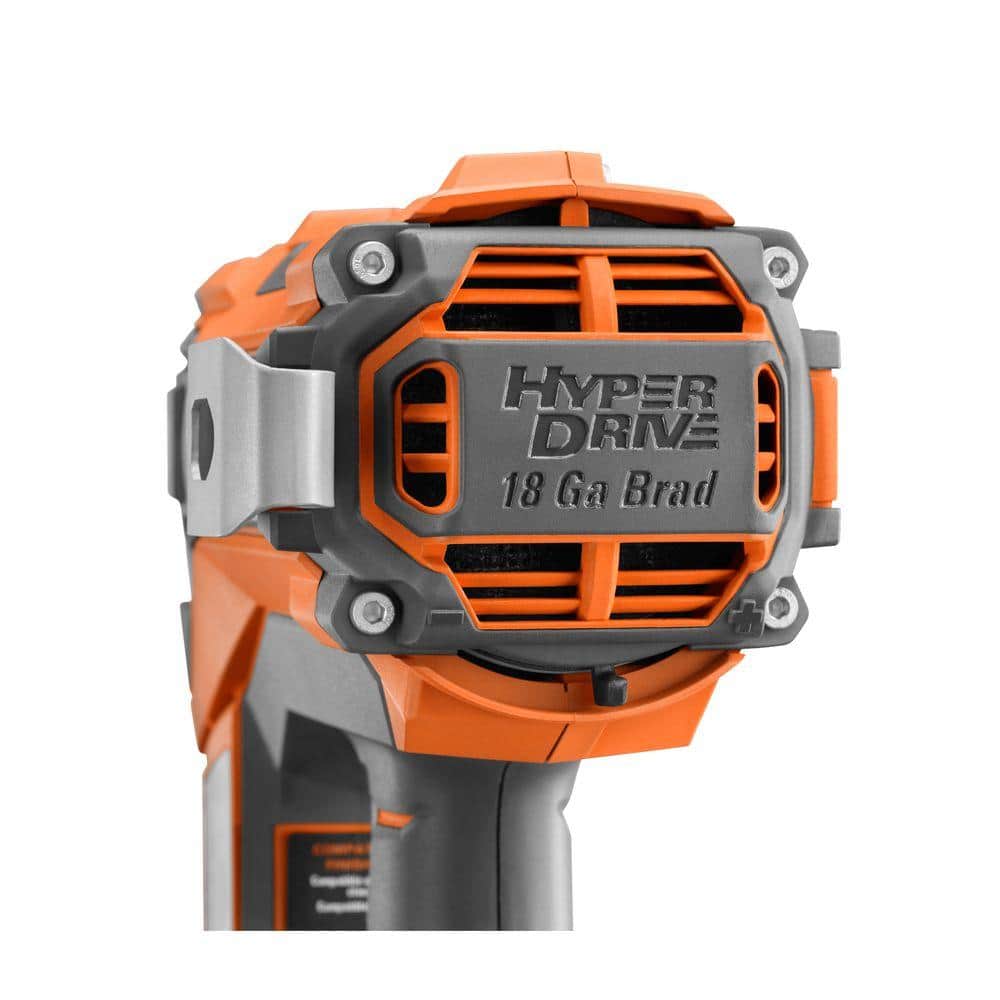 RIDGID 18V Brushless Cordless HYPERDRIVE 18-Gauge 2-1/8 in. Brad Nailer (Tool Only) with Belt Clip, Bag and Sample Nails - Image 7
