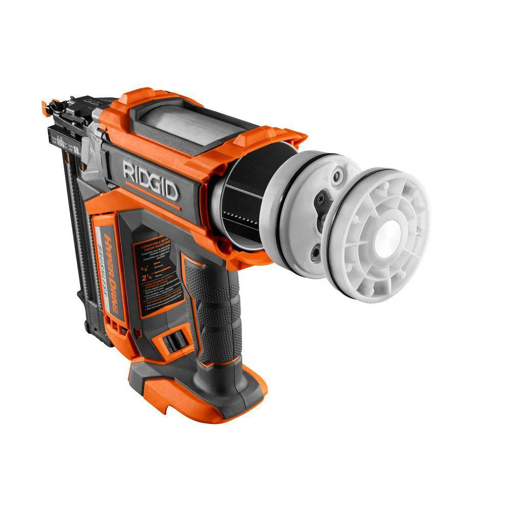 RIDGID 18V Brushless Cordless HYPERDRIVE 18-Gauge 2-1/8 in. Brad Nailer (Tool Only) with Belt Clip, Bag and Sample Nails - Image 8