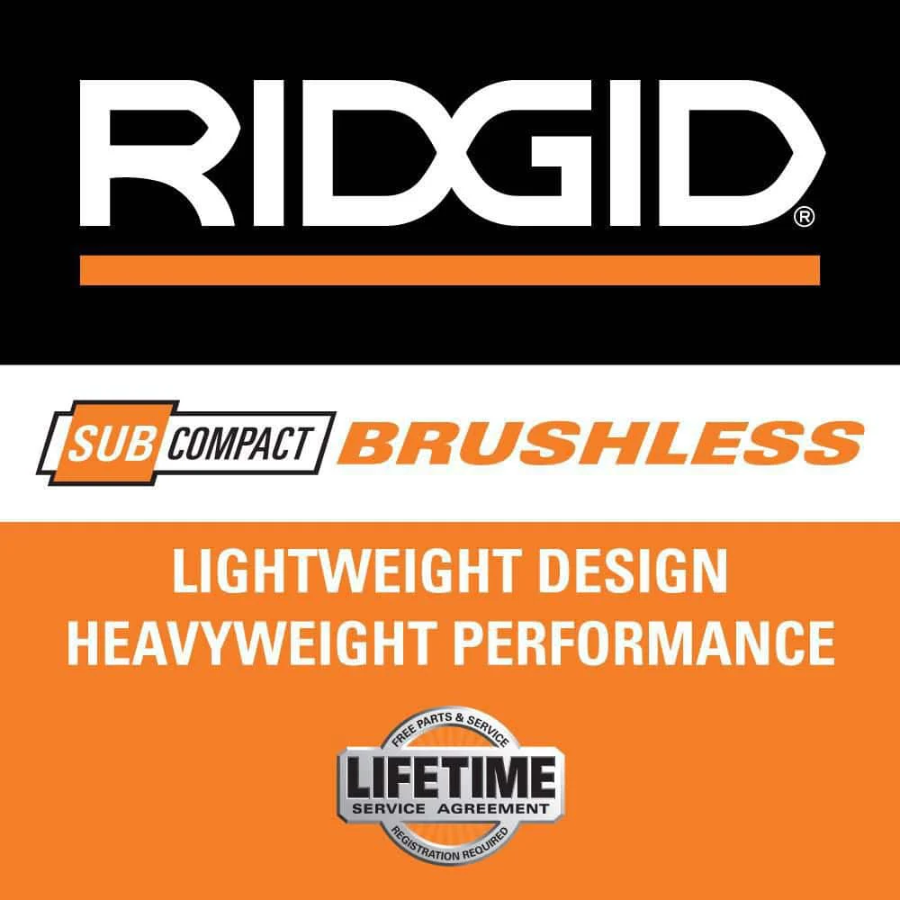 RIDGID 18V Brushless SubCompact Drill/Driver and Impact Driver Combo Kit with (2) 2.0Ah Batteries, Charger and Bag - Image 2