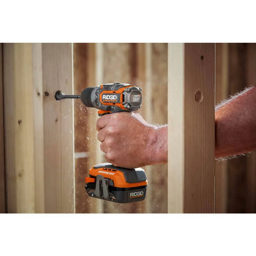 RIDGID 18V Brushless SubCompact Drill/Driver and Impact Driver Combo Kit with (2) 2.0Ah Batteries, Charger and Bag - Image 5