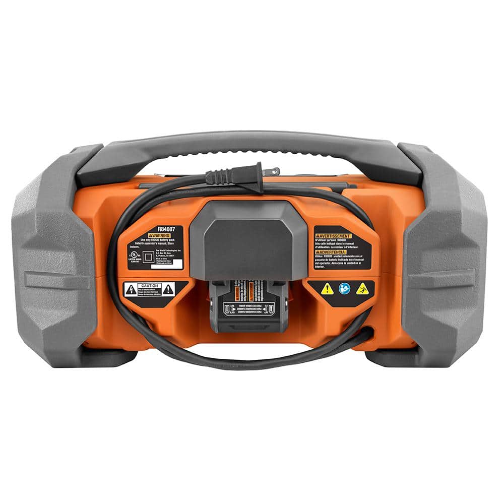RIDGID 18V Hybrid Jobsite Radio with Bluetooth Wireless Technology (Tool Only) - Image 5
