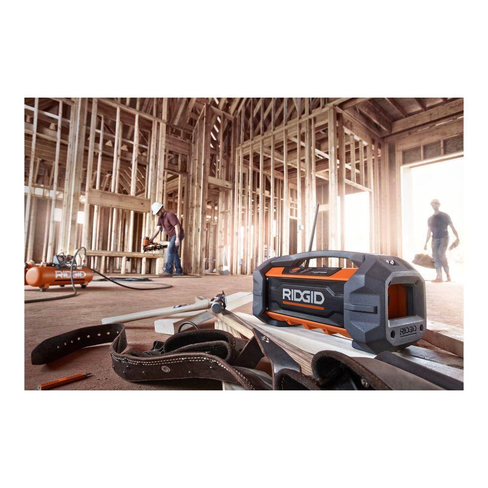 RIDGID 18V Hybrid Jobsite Radio with Bluetooth Wireless Technology (Tool Only) - Image 6