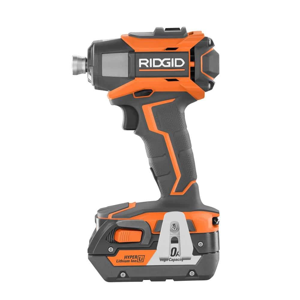 RIDGID 18V Lithium‑Ion Cordless 5‑Tool Combo Kit with (2) 4.0 Ah Batteries, 18V Charger and Contractor's Bag - Image 5