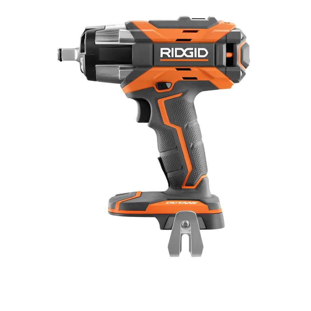 RIDGID 18V OCTANE Brushless Cordless 1/2 in. Impact Wrench (Tool Only) with Belt Clip - Image 4