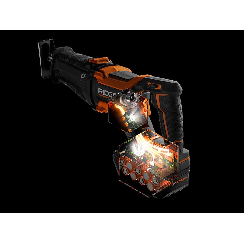 RIDGID 18V OCTANE Lithium-Ion Brushless Cordless Reciprocating Saw (Tool-Only) with Reciprocating Saw Blade - Image 6