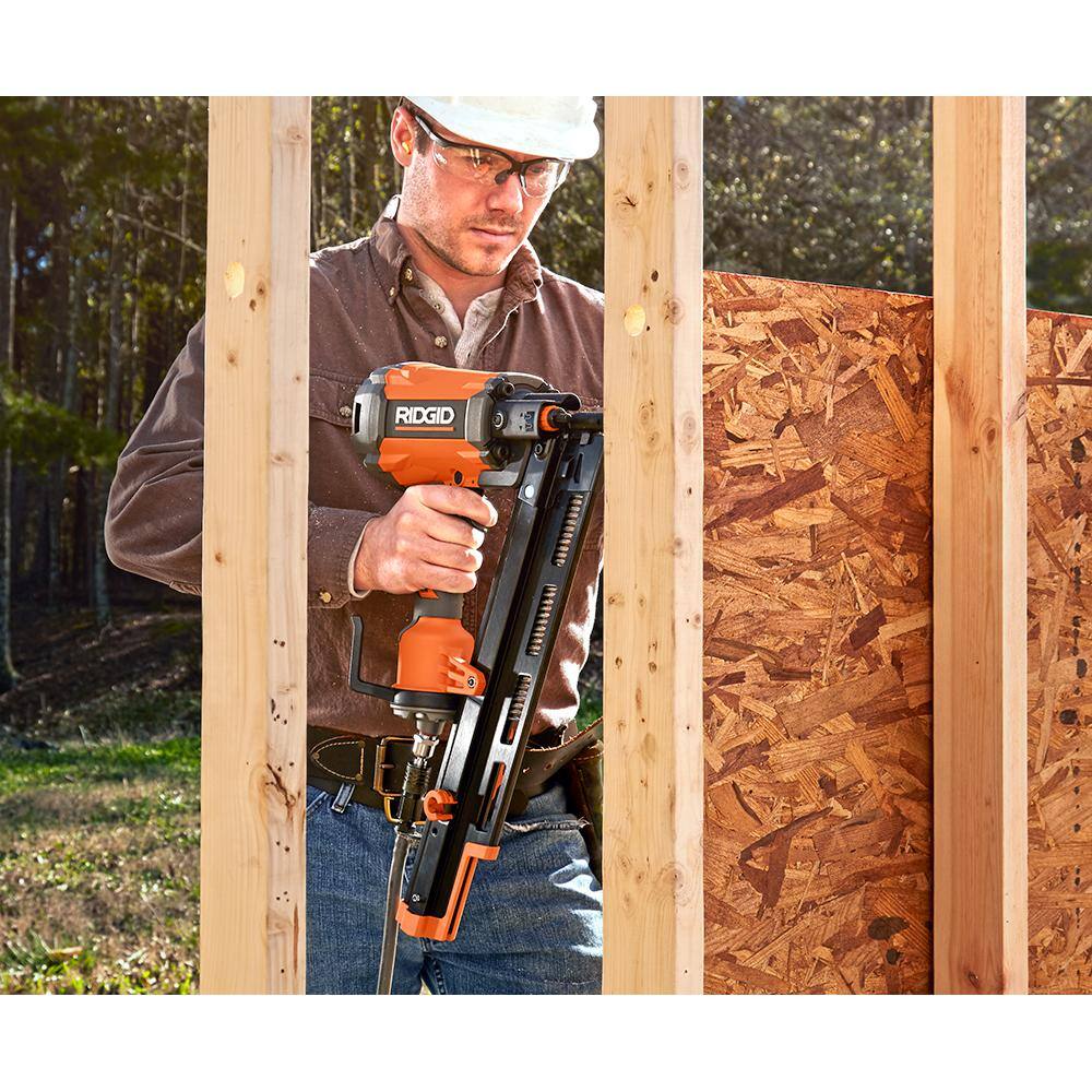 RIDGID 21° 3-1/2 in. Round-Head Framing Nailer and 15° 1-3/4 in. Coil Roofing Nailer Combo - Image 5