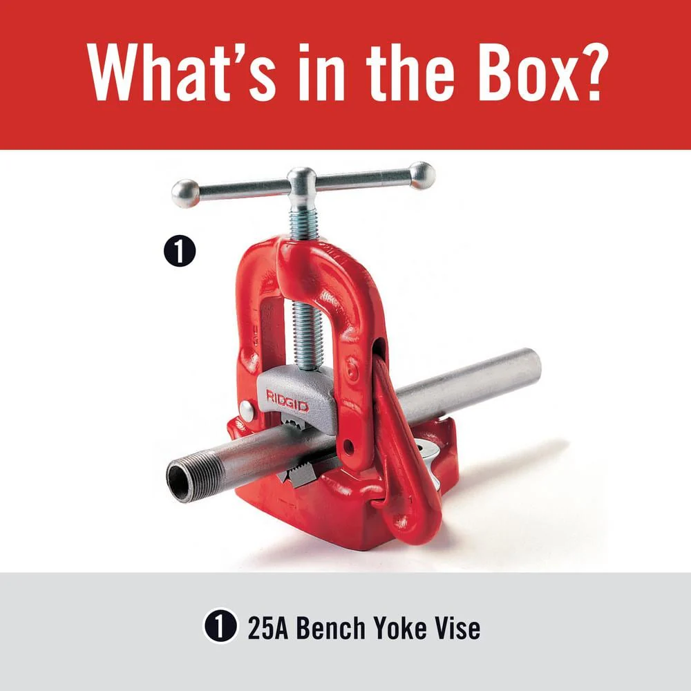 RIDGID 25A Bench Yoke Vise, 1/8 in. to 4 in. Pipe Capacity - Image 2