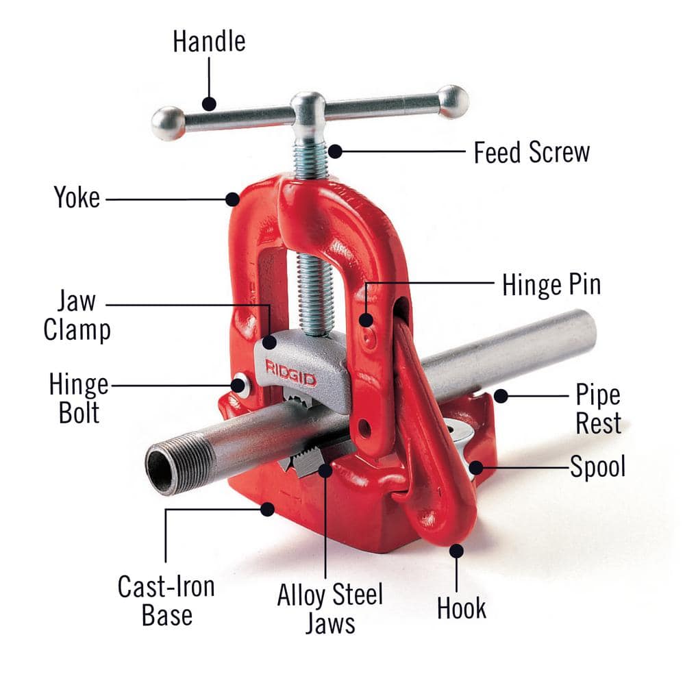 RIDGID 25A Bench Yoke Vise, 1/8 in. to 4 in. Pipe Capacity - Image 3