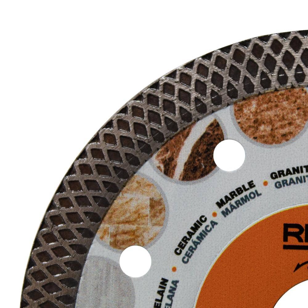 RIDGID 4.5 in. Continuous Rim Diamond Blade with Turbo Mesh Rim (HD-CM45P) - Image 3