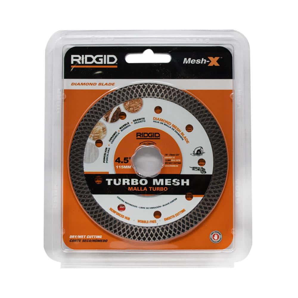 RIDGID 4.5 in. Continuous Rim Diamond Blade with Turbo Mesh Rim (HD-CM45P) - Image 6