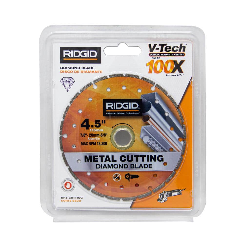 RIDGID 4.5 in. Metal Cutting Diamond Blade, Segmented Rim - Image 4