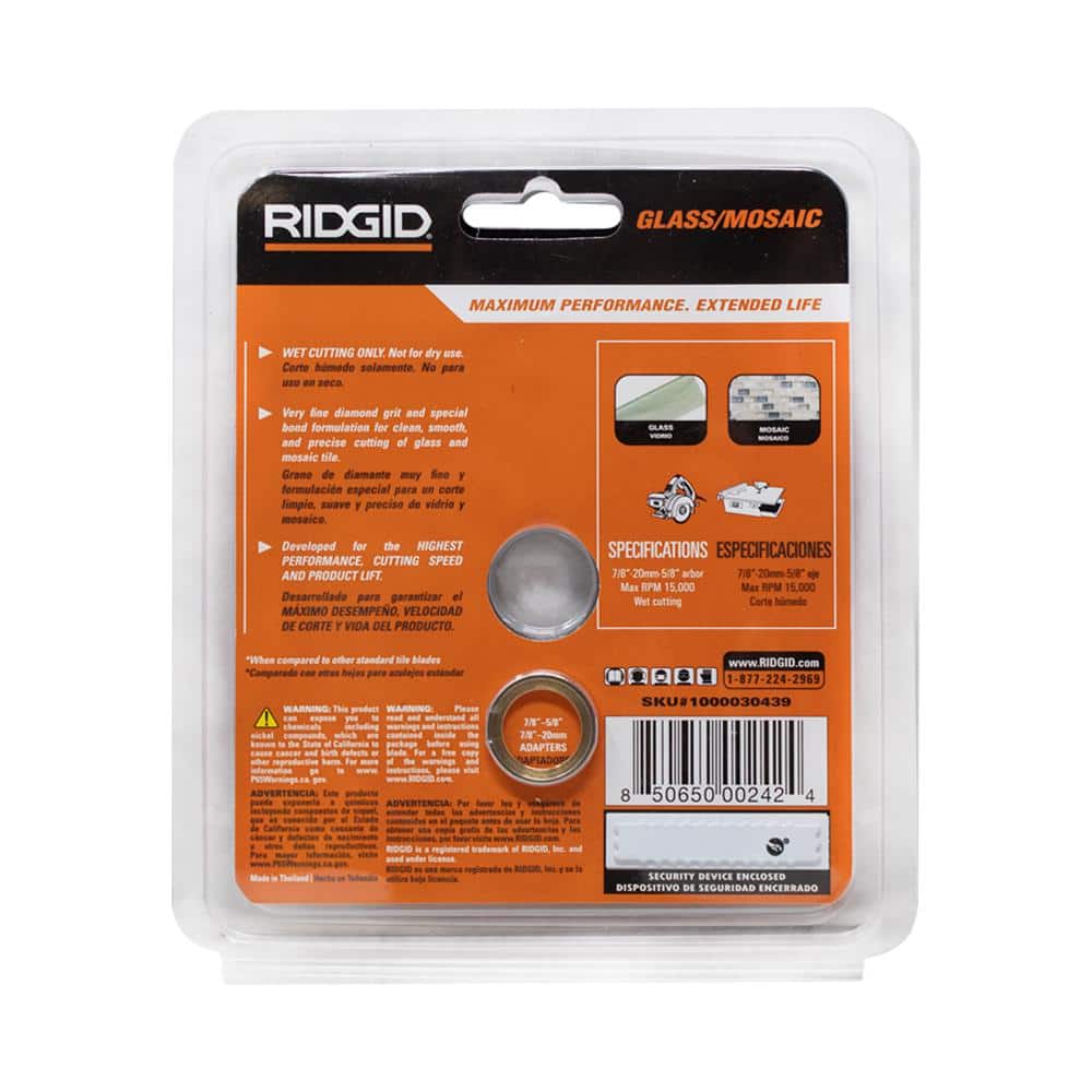 RIDGID 4 in. Glass Tile Diamond Blade (HD-GT40P) - Image 5