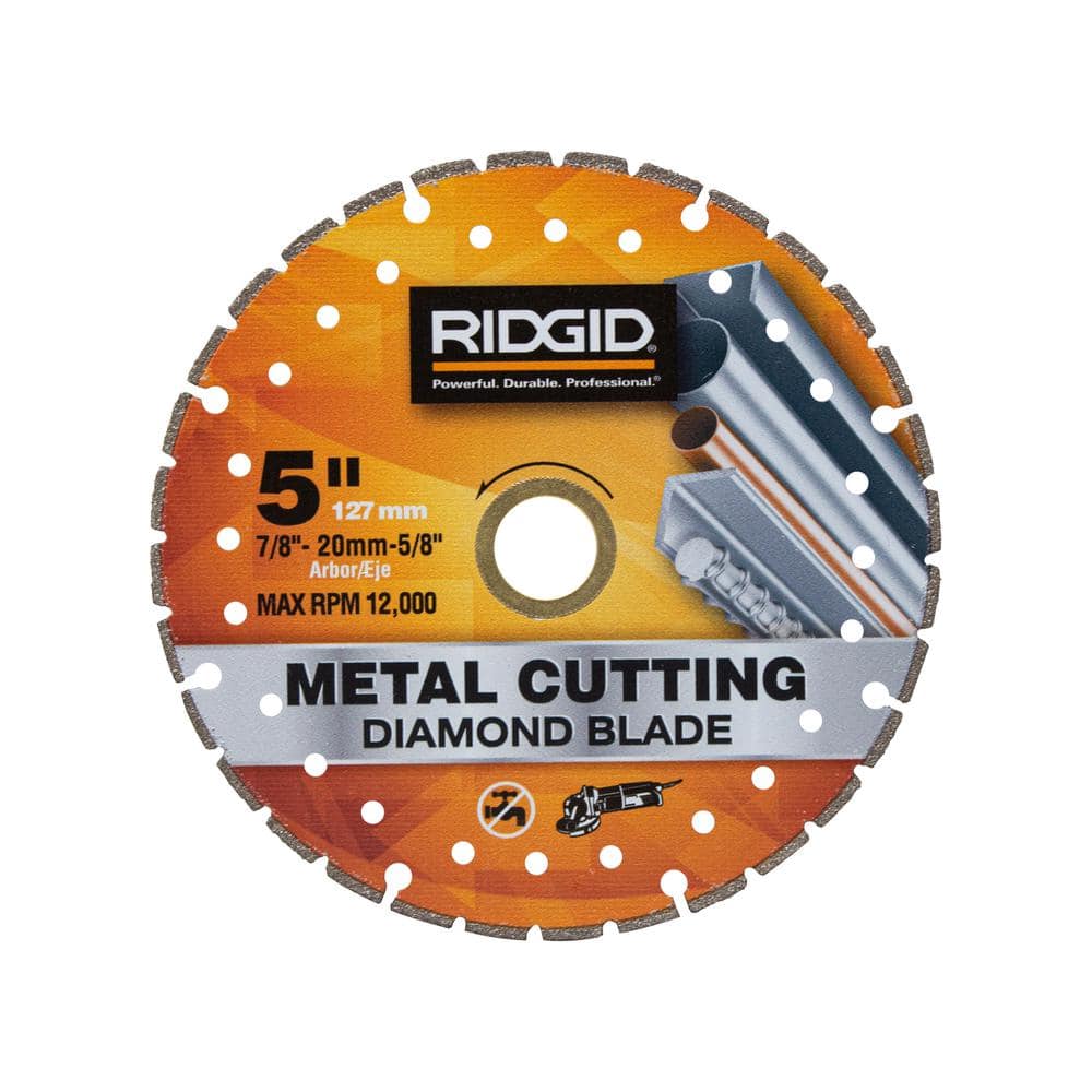 RIDGID 5 in. Metal Cutting Diamond Blade (Segmented Rim, Max 12,000 RPM)