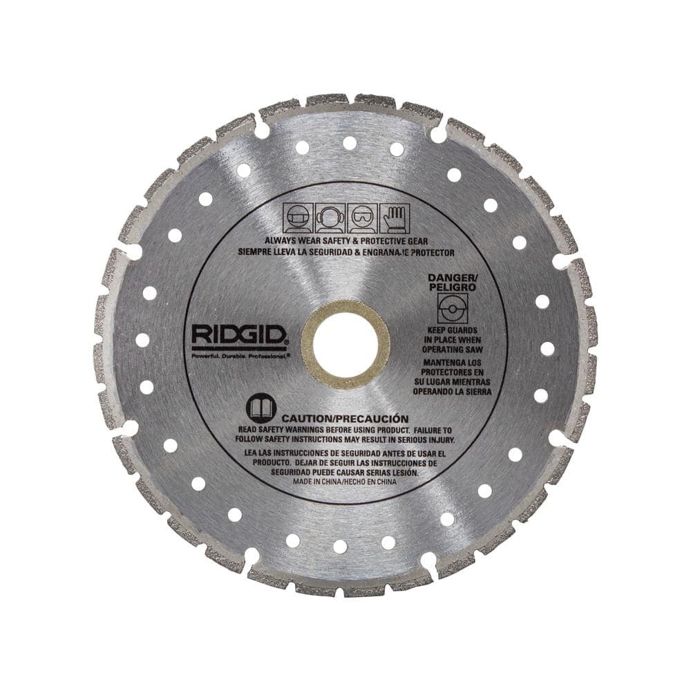 RIDGID 5 in. Metal Cutting Diamond Blade (Segmented Rim, Max 12,000 RPM) - Image 2