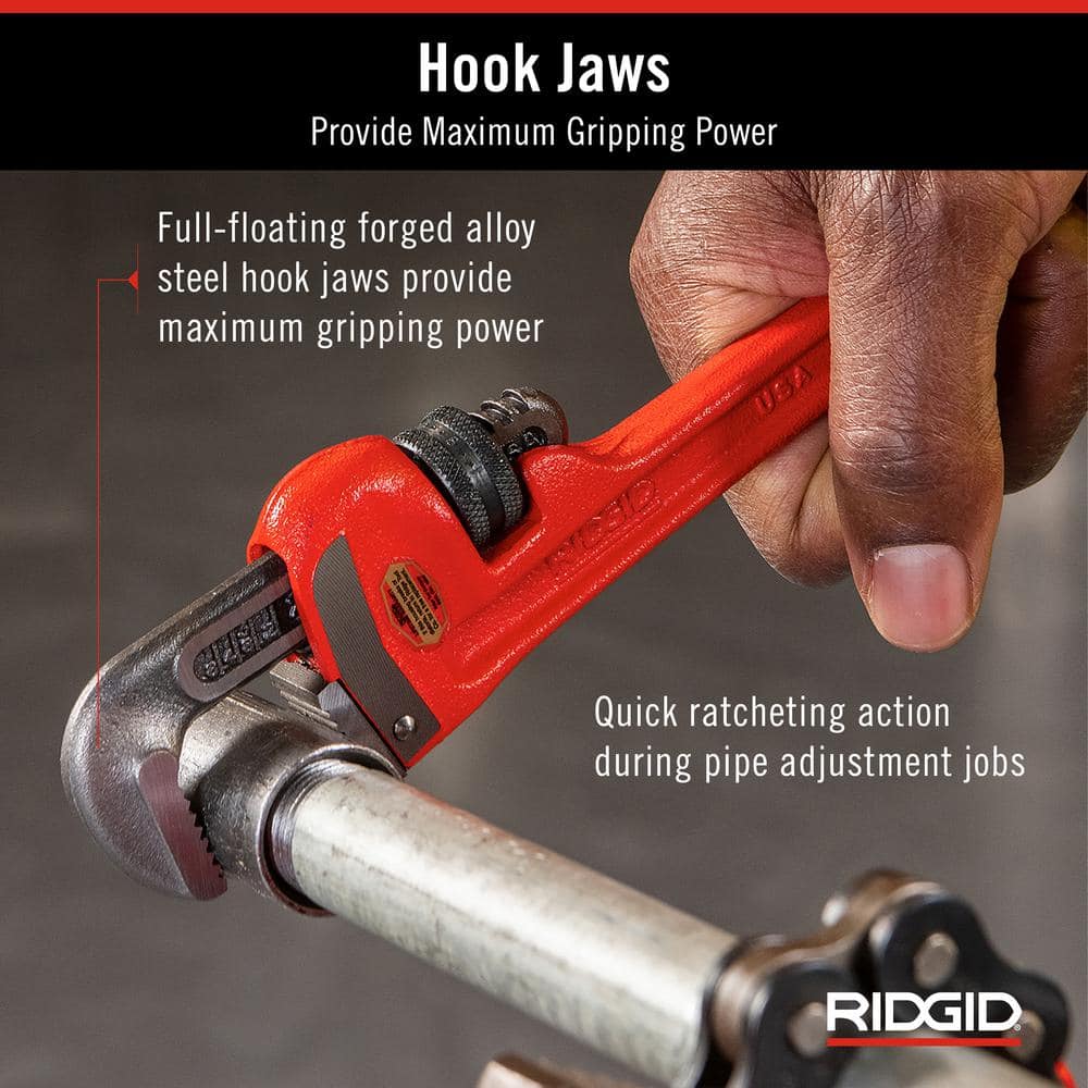 RIDGID 6 in. Heavy-Duty Straight Pipe Wrench, 3/4 in. Capacity - Image 5