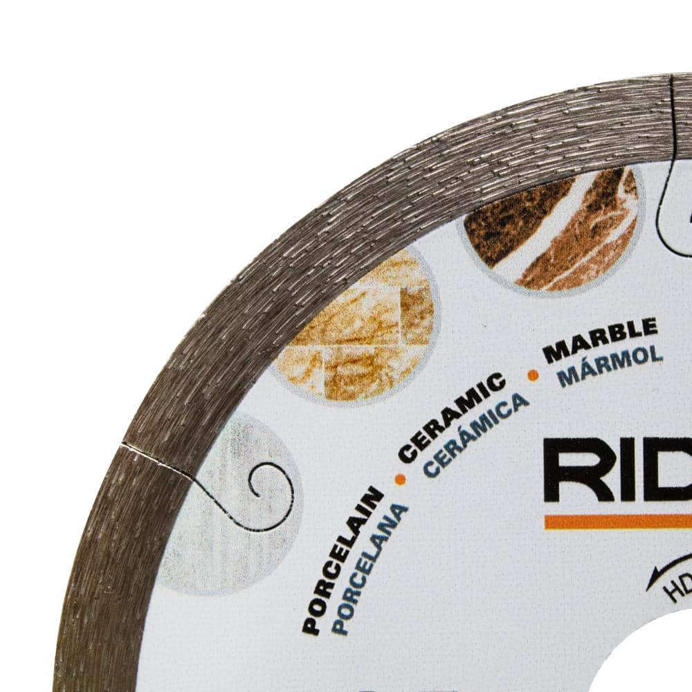 RIDGID 7 in. Premium Tile Diamond Blade, 5/8 in. Arbor, Continuous Rim - Image 3