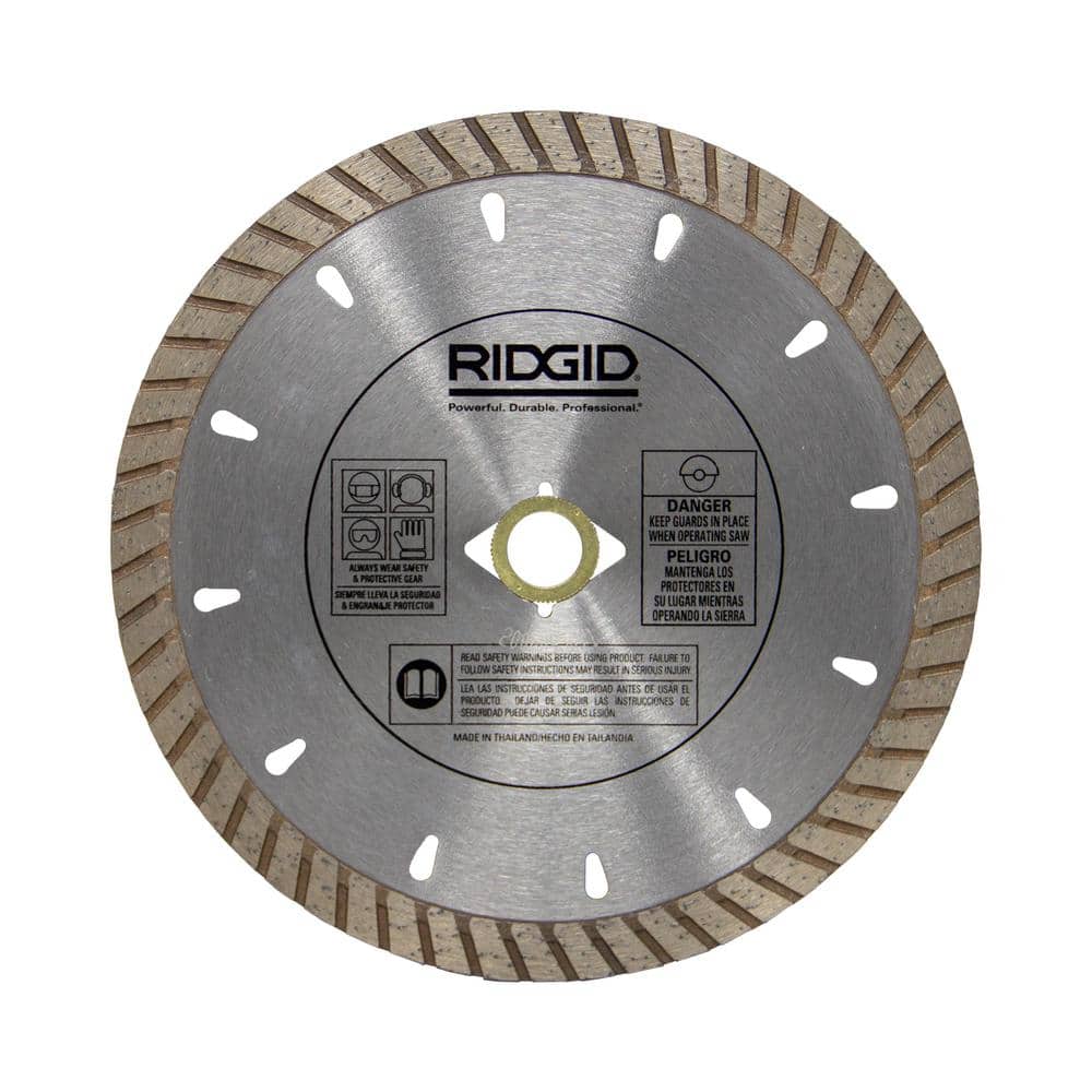 RIDGID 7 in. Turbo Diamond Blade, DM 7/8 in.–5/8 in. Arbor, MAX 8,730 RPM - Image 2