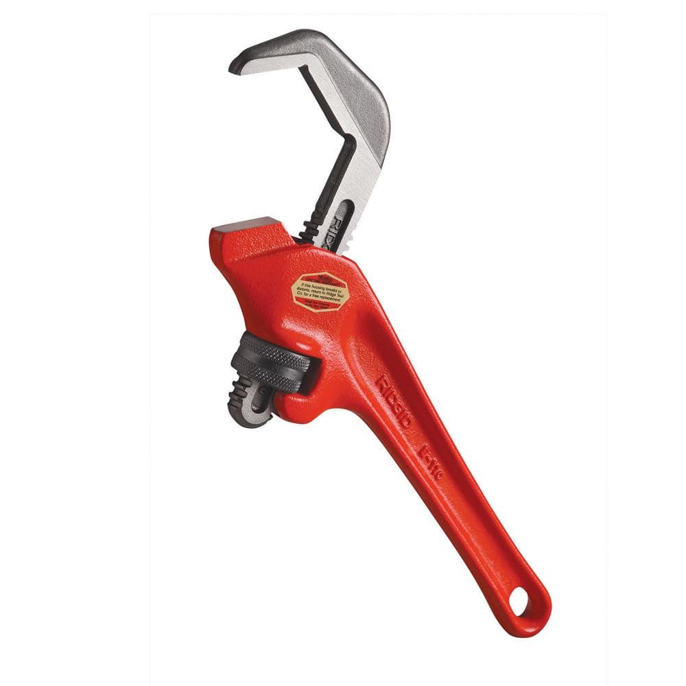 RIDGID E-110 Offset Hex Jaw Pipe Wrench, 9-1/2 in. Length, 1-1/8 in. to 2-5/8 in. Capacity