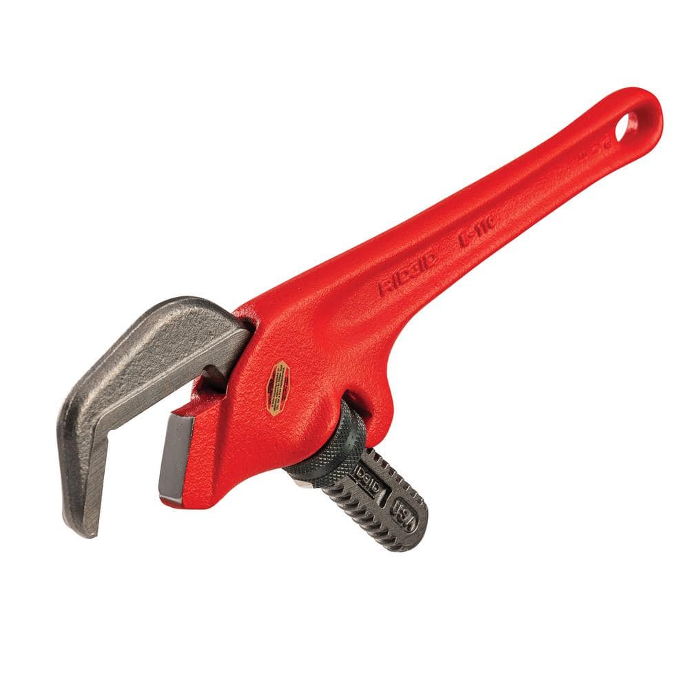 RIDGID E-110 Offset Hex Jaw Pipe Wrench, 9-1/2 in. Length, 1-1/8 in. to 2-5/8 in. Capacity - Image 8