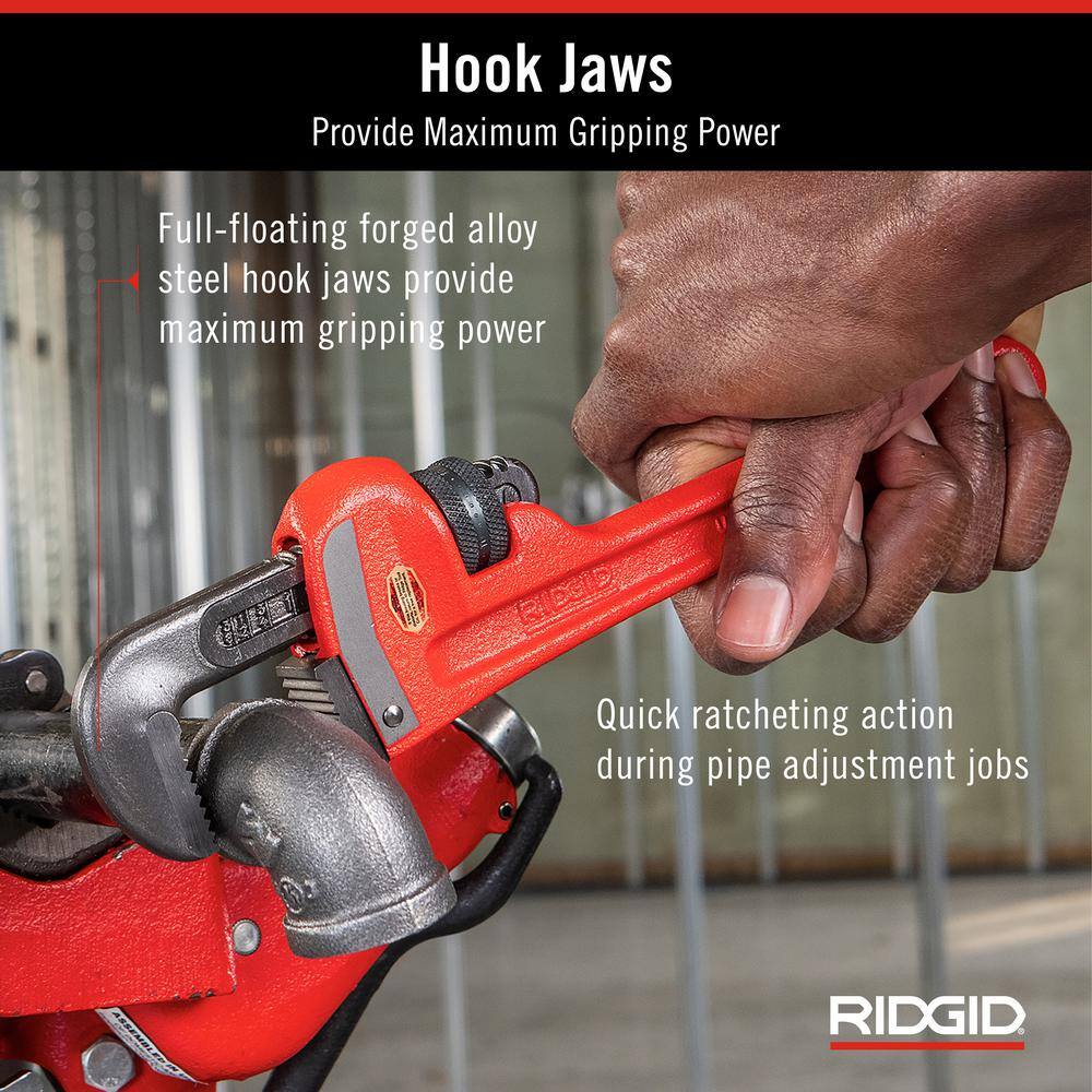 RIDGID Heavy-Duty Straight Pipe Wrench 3-Piece Bundle (10 in., 18 in., 24 in.) - Image 2