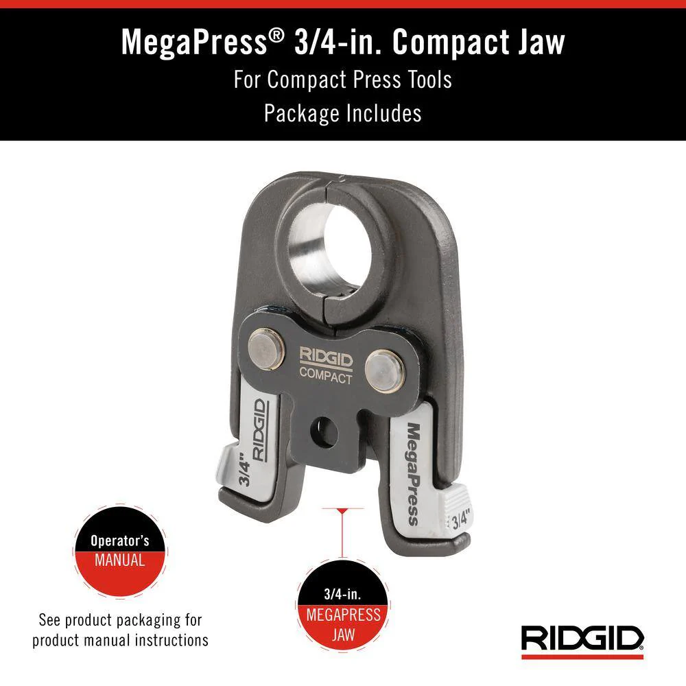 RIDGID MegaPress Compact 3/4 in. Press Jaw - Image 8